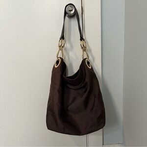 Y2K Brown Shoulder hobo Bag Gold hardware Jean-Pierre klifa Paris 75 purse